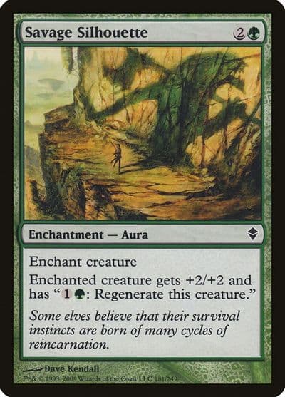 Savage Silhouette Zendikar Magic card