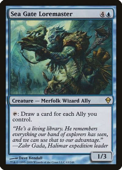 Sea Gate Loremaster Zendikar Magic card