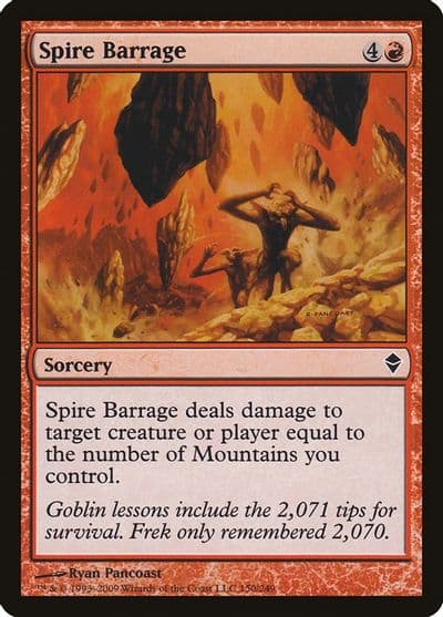 Spire Barrage Zendikar Magic card