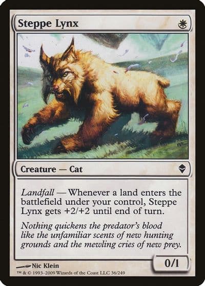 Steppe Lynx Zendikar Magic card