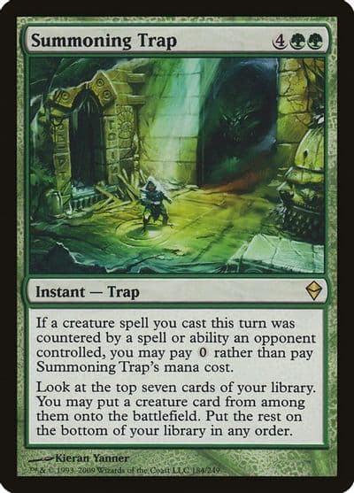 Summoning Trap Zendikar Magic card