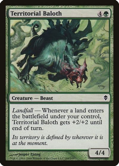 Territorial Baloth Zendikar Magic card