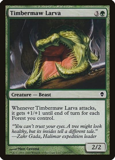 Timbermaw Larva Zendikar Magic card