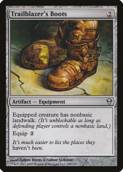 Trailblazers Boots Zendikar Magic card