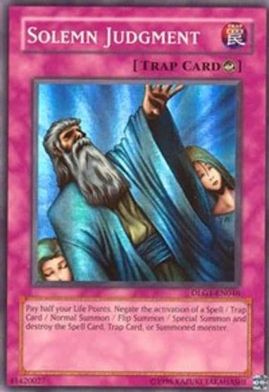 Solemn Judgment Dark Legends Yu-Gi-Oh! card