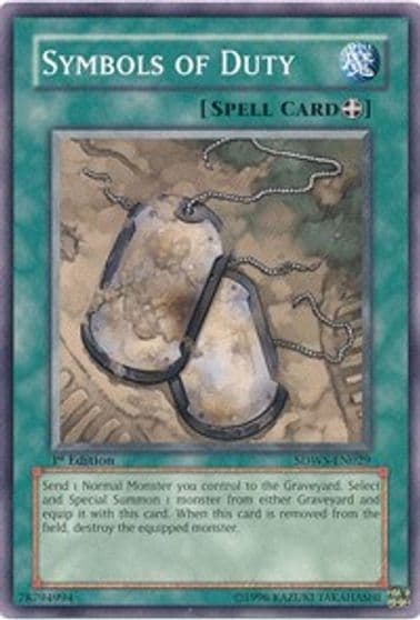 Symbols of Duty Structure Deck: Warriors' Strike Yu-Gi-Oh! card