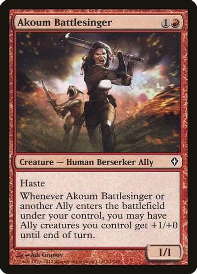 Akoum Battlesinger Worldwake Magic card