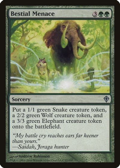 Bestial Menace Worldwake Magic card