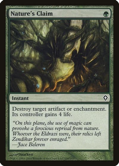 Natures Claim Worldwake Magic card