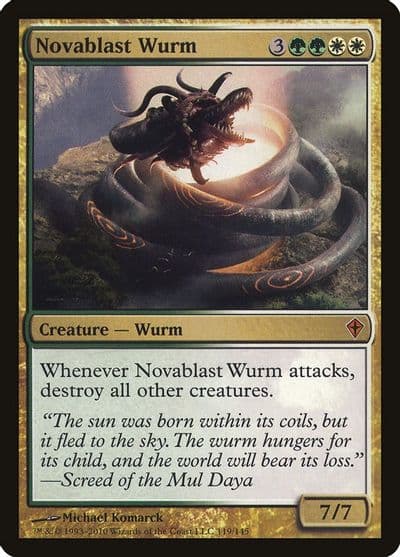 Novablast Wurm Worldwake Magic card