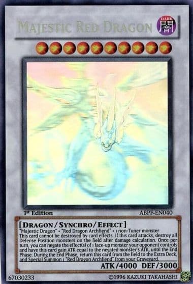 Majestic Red Dragon Ghost Rare Absolute Powerforce Yu-Gi-Oh! card