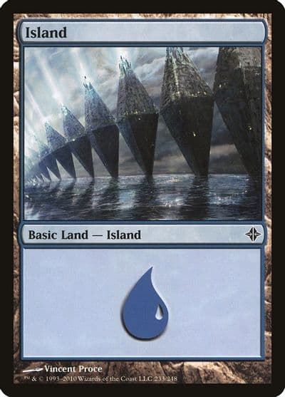 Island 233 Rise of the Eldrazi Magic card