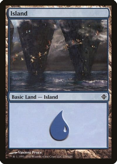 Island 234 Rise of the Eldrazi Magic card
