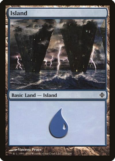 Island 235 Rise of the Eldrazi Magic card
