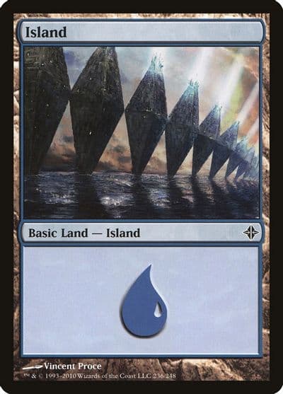 Island 236 Rise of the Eldrazi Magic card