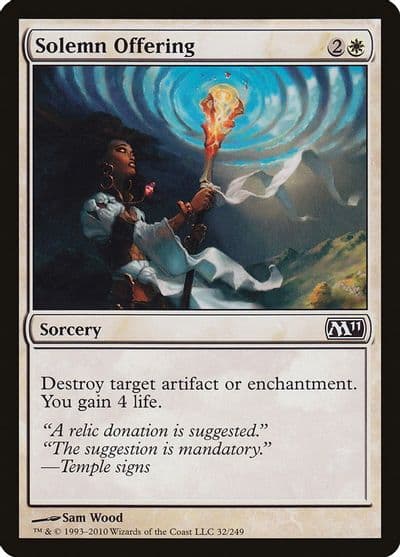 Solemn Offering Magic 2011 (M11) Magic card