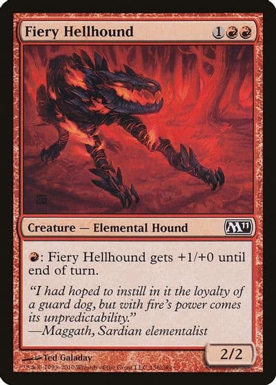 Fiery Hellhound Magic 2011 (M11) Magic card