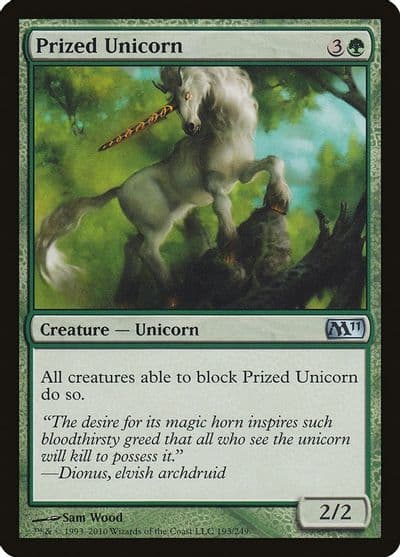 Prized Unicorn Magic 2011 (M11) Magic card
