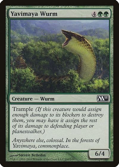 Yavimaya Wurm Magic 2011 (M11) Magic card