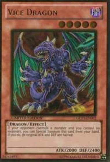 Vice Dragon Gold Series 3 Yu-Gi-Oh! card