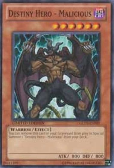 Destiny HERO Malicious Gold Series 3 Yu-Gi-Oh! card