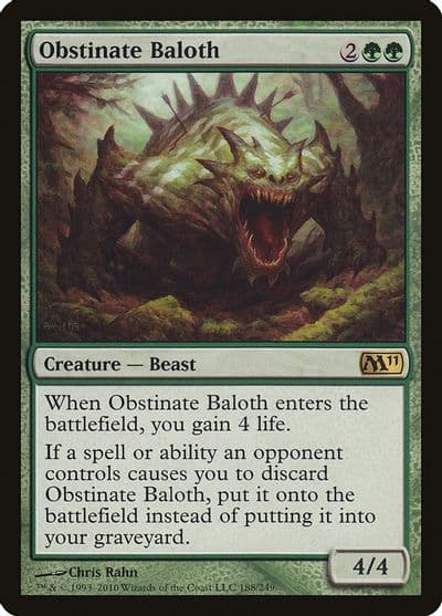 Obstinate Baloth Magic 2011 (M11) Magic card