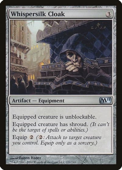 Whispersilk Cloak Magic 2011 (M11) Magic card