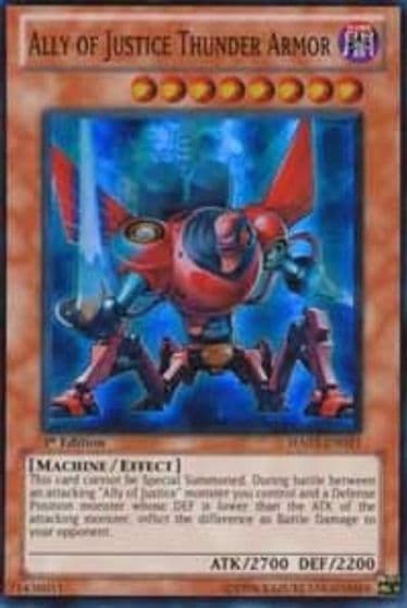 Ally of Justice Thunder Armor Hidden Arsenal 2 Yu-Gi-Oh! card