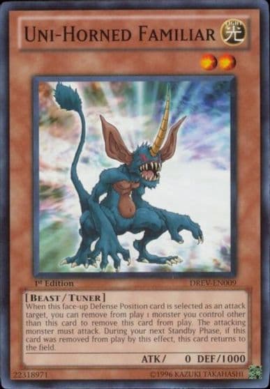 Uni Horned Familiar Duelist Revolution Yu-Gi-Oh! card