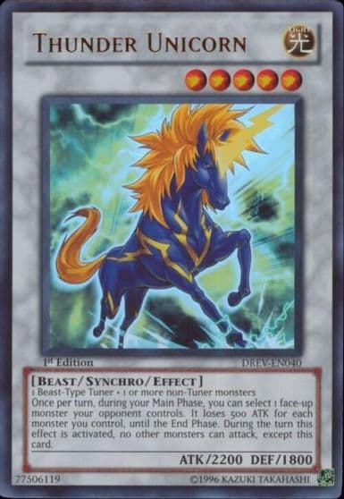 Thunder Unicorn Duelist Revolution Yu-Gi-Oh! card