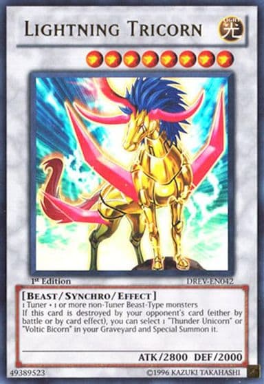 Lightning Tricorn Duelist Revolution Yu-Gi-Oh! card