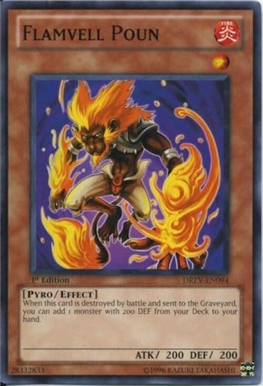 Flamvell Poun Duelist Revolution Yu-Gi-Oh! card