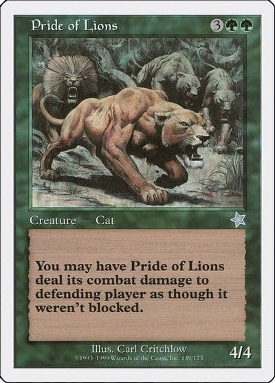 Pride of Lions Starter 1999 Magic card