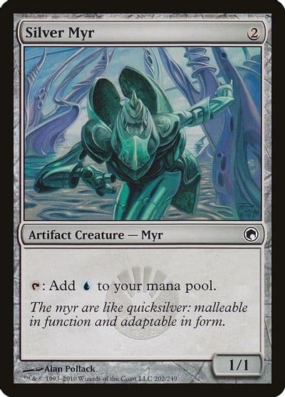 Silver Myr Scars of Mirrodin Magic card