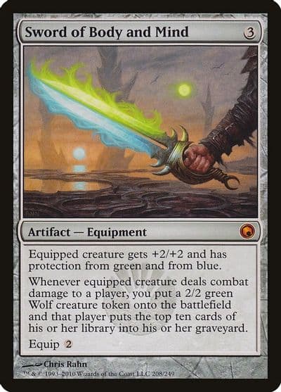 Sword of Body and Mind Scars of Mirrodin Magic card