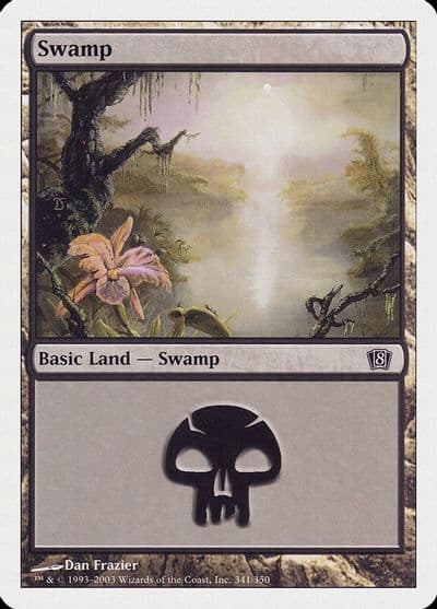 Swamp 341 8th Edition Magic card