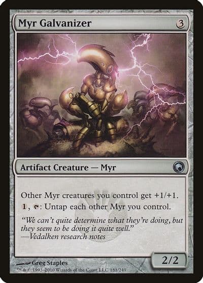 Myr Galvanizer Scars of Mirrodin Magic card