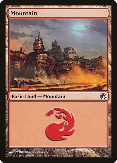 Mountain 243 Scars of Mirrodin Magic card