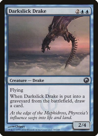 Darkslick Drake Scars of Mirrodin Magic card