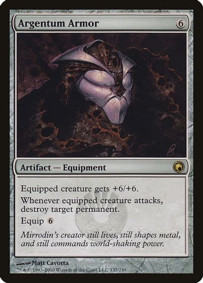 Argentum Armor Scars of Mirrodin Magic card