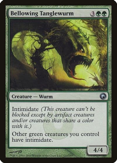 Bellowing Tanglewurm Scars of Mirrodin Magic card