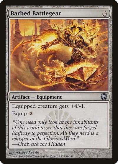 Barbed Battlegear Scars of Mirrodin Magic card