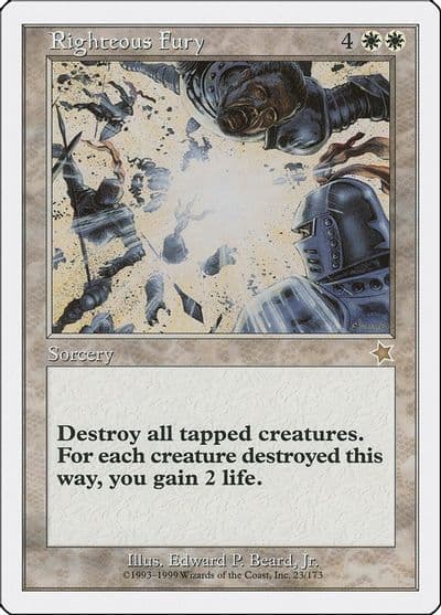 Righteous Fury Starter 1999 Magic card