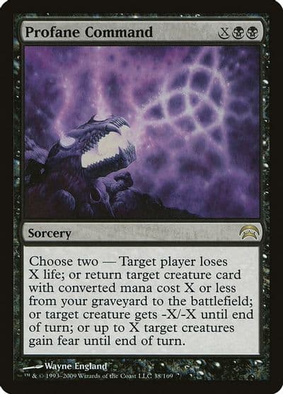 Profane Command Planechase Magic card