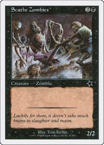 Scathe Zombies Starter 1999 Magic card
