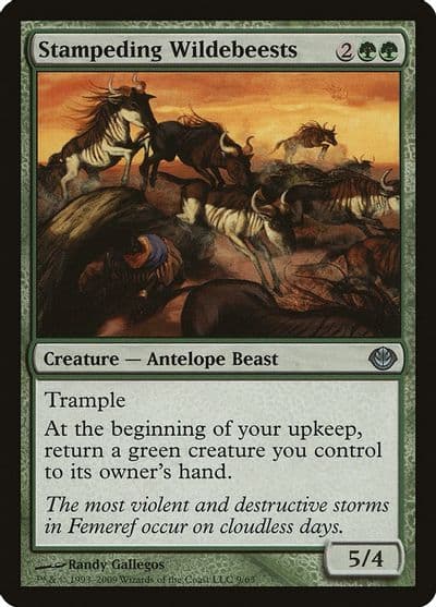 Stampeding Wildebeests Duel Decks: Garruk vs. Liliana Magic card