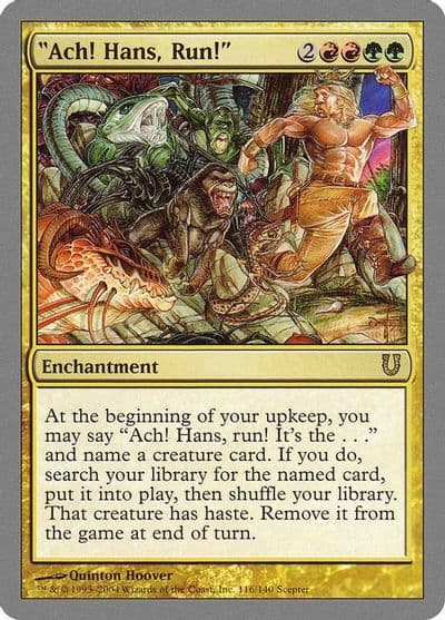 Ach Hans Run Unhinged Magic card