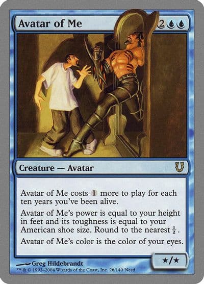 Avatar of Me Unhinged Magic card