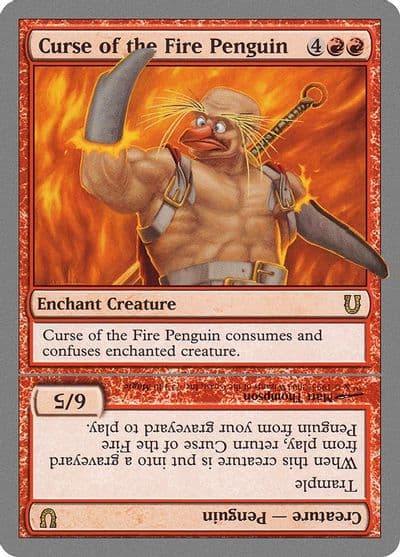 Curse of the Fire Penguin Unhinged Magic card