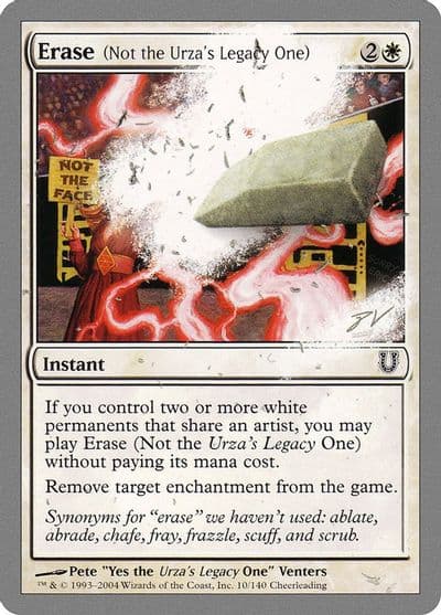 Erase Not the Urzas Legacy One Unhinged Magic card